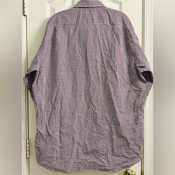 Visconti Uomo Designer Square Button Up Shirt Mens 2XL Long Sleeve Cotton - Picture 6 of 8